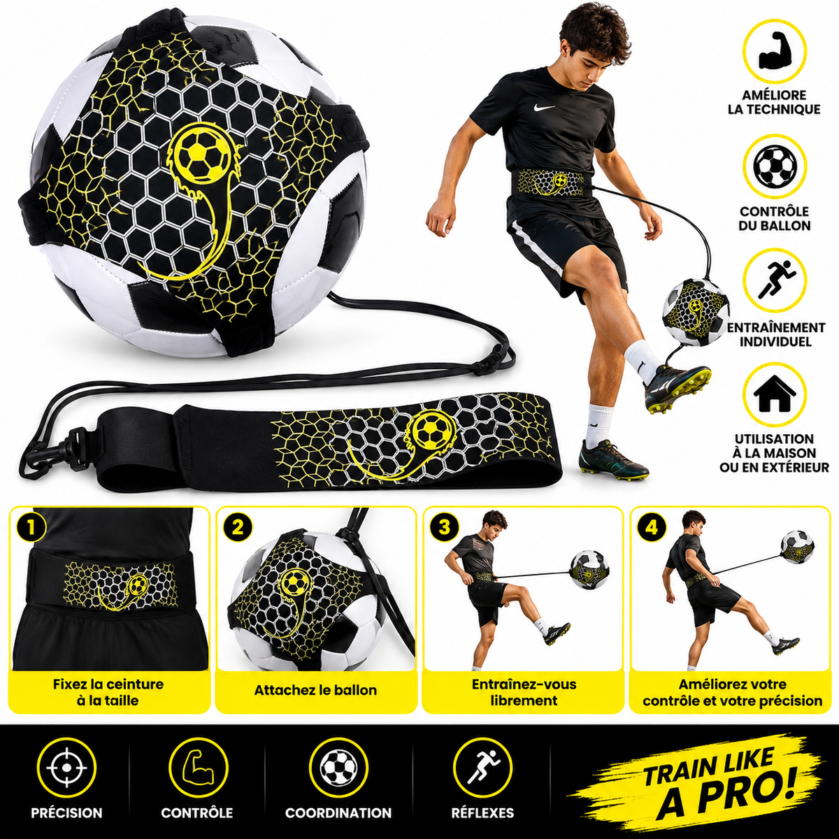 Ceinture d’entraînement au contrôle du ballon ⚽