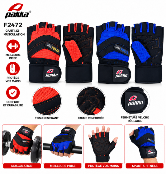 Gants de musculation mitaines